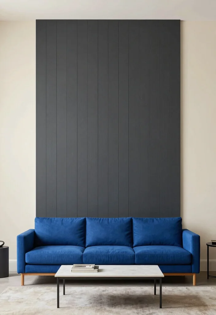 15 Vertical Shiplap Wall Living Room Ideas Tall Textured Style - 12. Accent Wall Focus 1