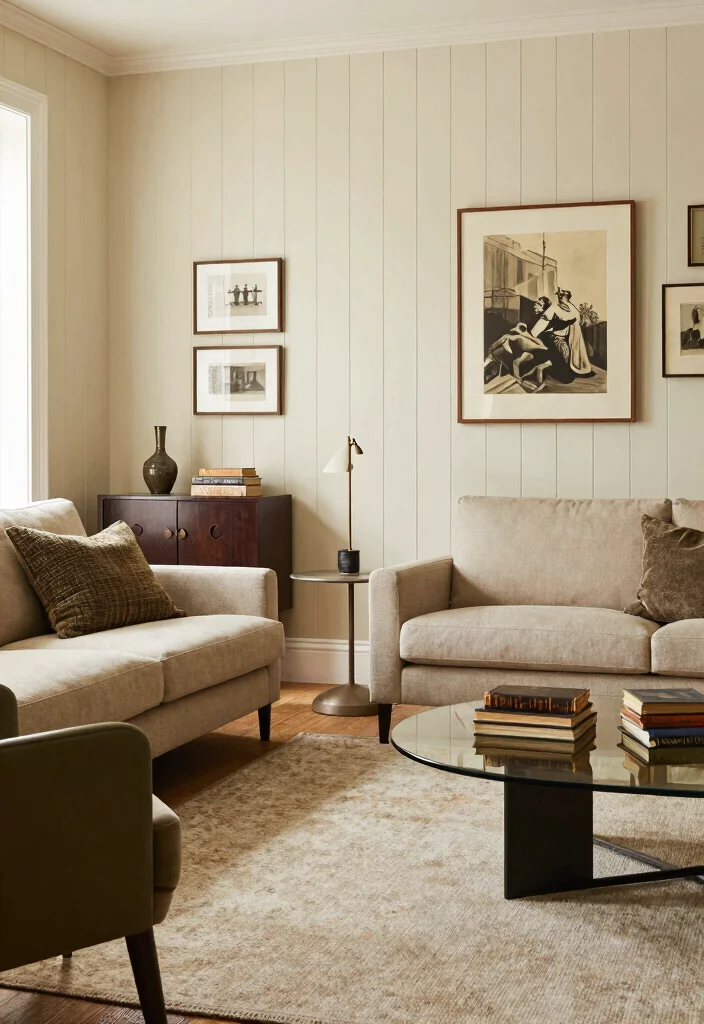 15 Vertical Shiplap Wall Living Room Ideas Tall Textured Style - 15. Vintage Charm meets Modern Functionality 1