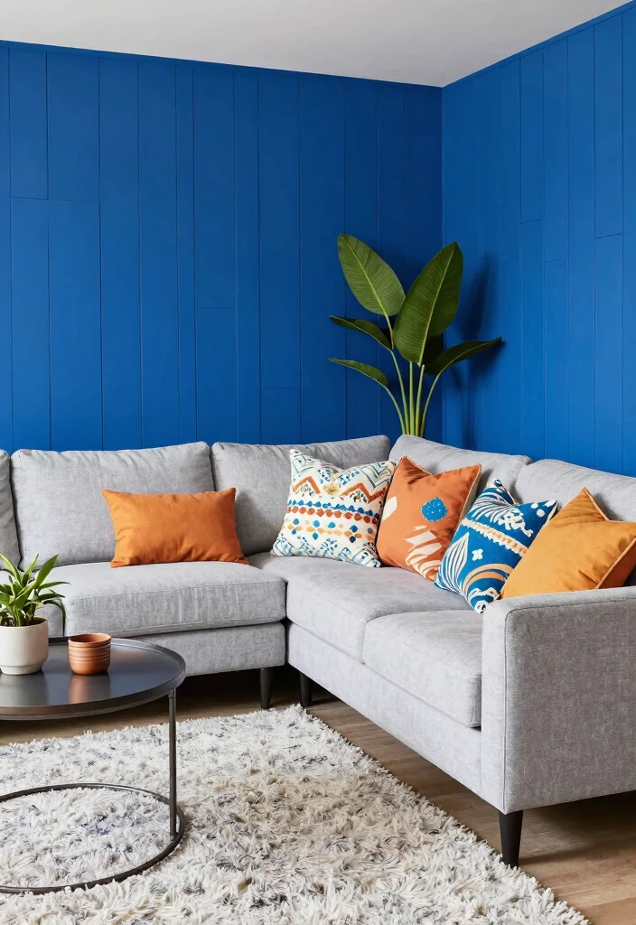 15 Vertical Shiplap Wall Living Room Ideas Tall Textured Style - 3. Bright and Bold Colors 1