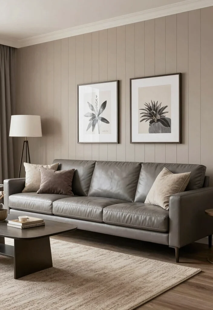 15 Vertical Shiplap Wall Living Room Ideas Tall Textured Style - 7. Textured Neutral Palette 1