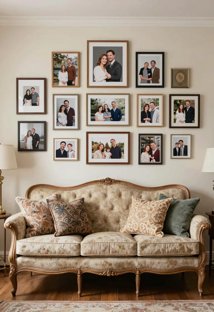 15 Victorian Sofa Living Room Ideas: Elegant Vintage Charm - 15. Personal Touches 1