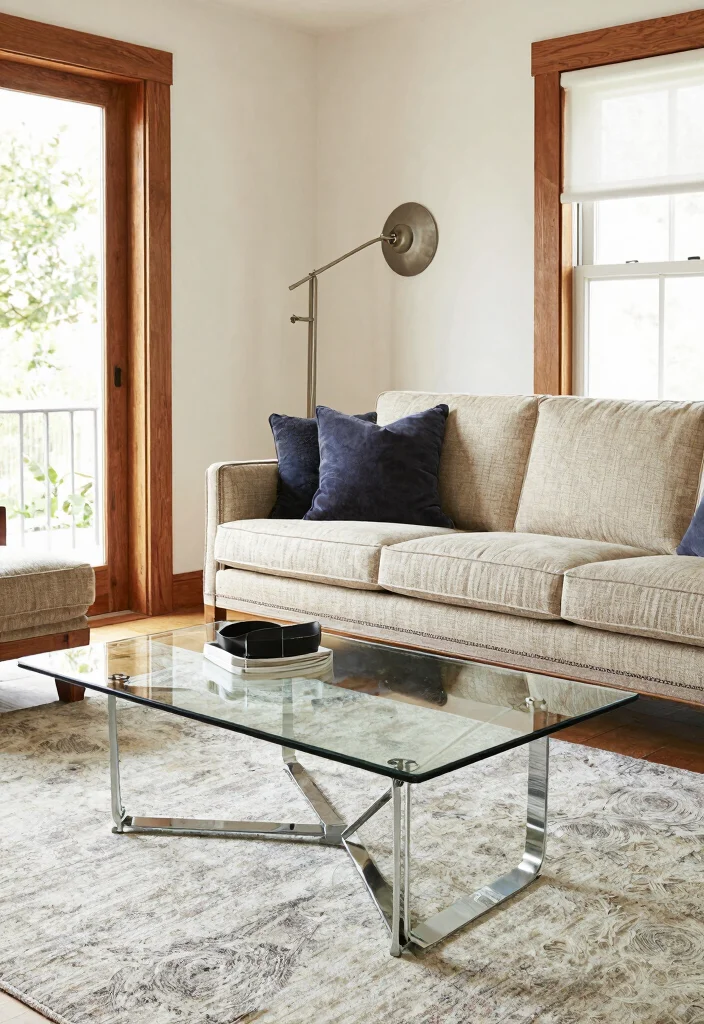 15 Victorian Sofa Living Room Ideas: Elegant Vintage Charm - 7. Mixed Materials 1