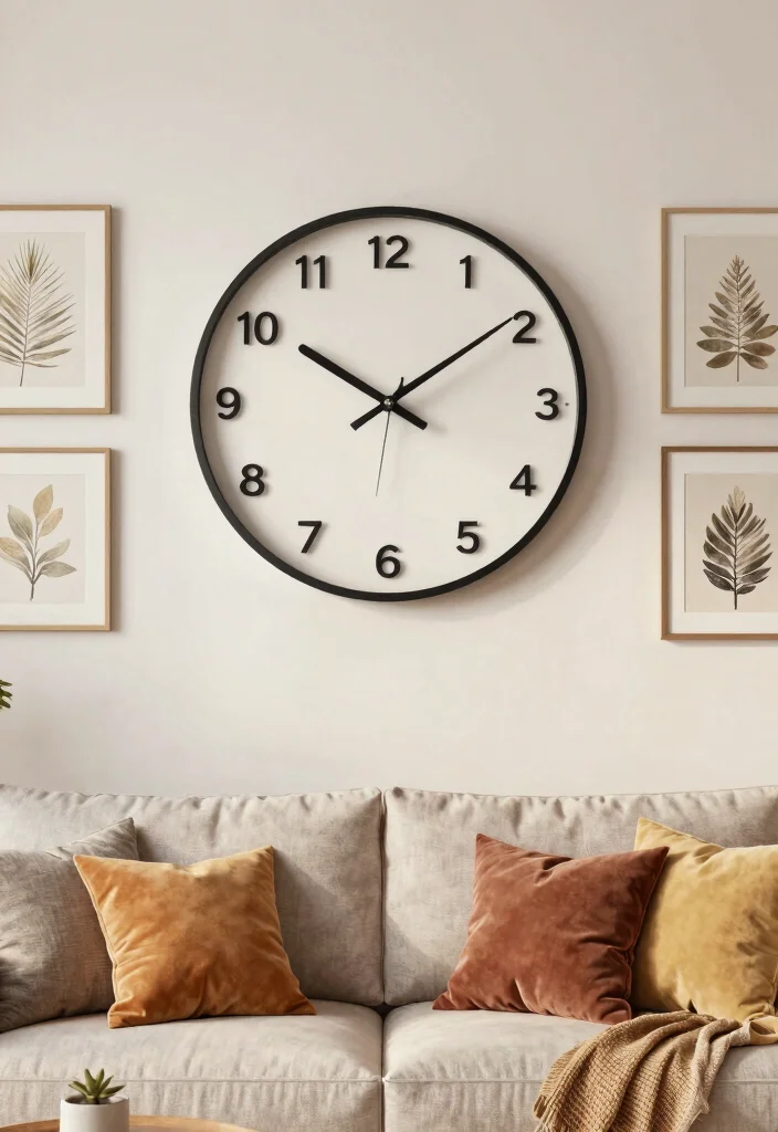 16 Amazon Living Room Decor Ideas: Affordable Stylish Finds - 16. Artistic Clock 1