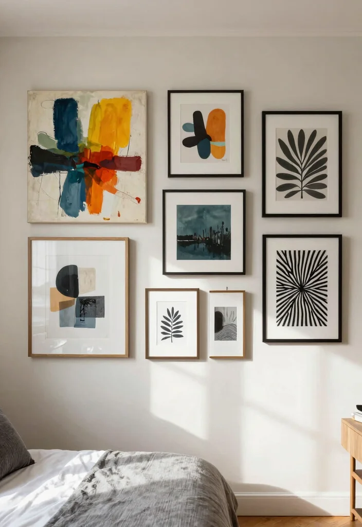 16 Bedroom Ideas on a Budget That Still Look Luxe - 3. Statement Wall Art 1