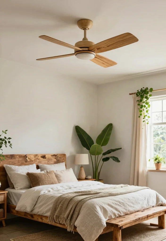 16 Bedroom With Ceiling Fan Ideas: Comfort Meets Style - 15. Eco-Friendly Ceiling Fans 1