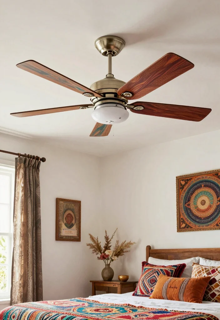 16 Bedroom With Ceiling Fan Ideas: Comfort Meets Style - 16. Personalize Your Ceiling Fan 1