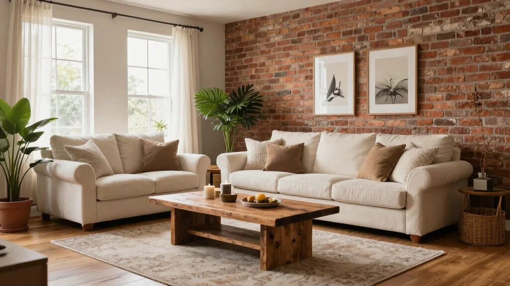16 Brick Accent Wall Living Room Ideas: Rustic Modern Texture