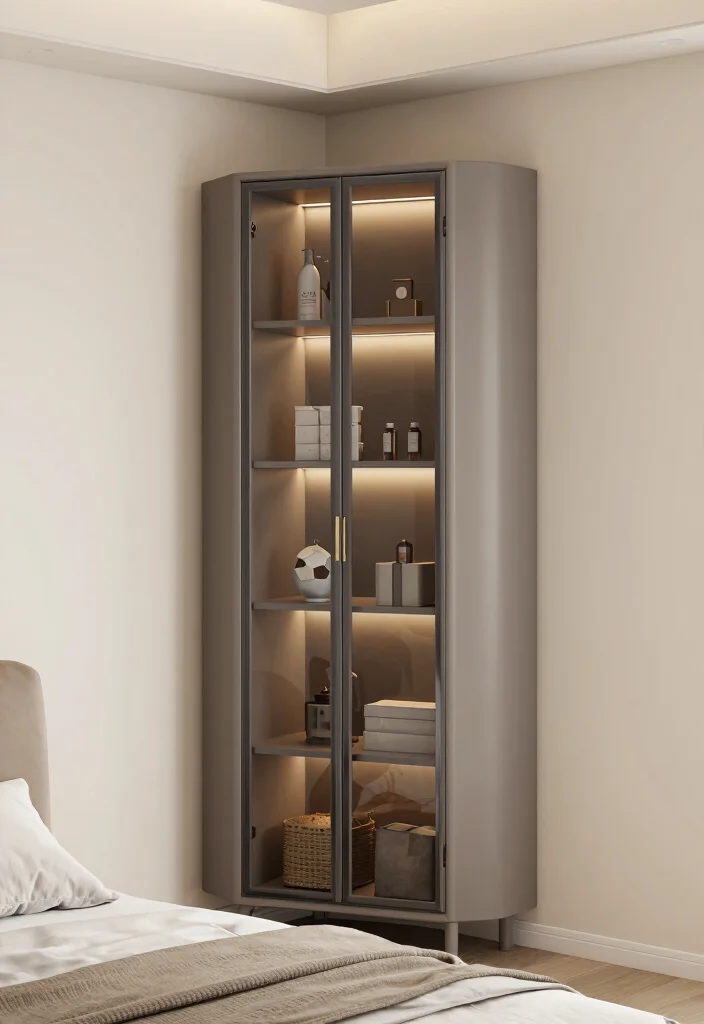 16 Cupboard Ideas Bedroom Modern Design Sleek Storage - 7. Curved Corner Cupboards 1