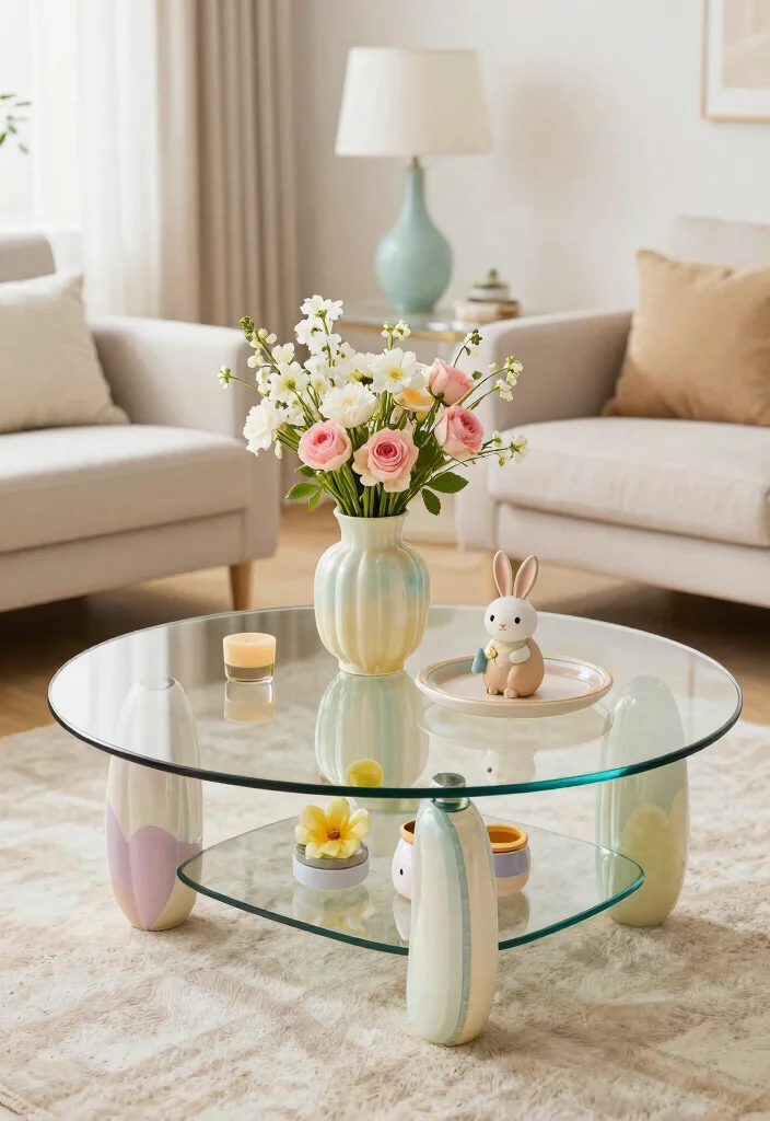 16 Glass Coffee Table Decor Living Room Ideas Light Elegant Style - 5. Seasonal Decor Swaps 1