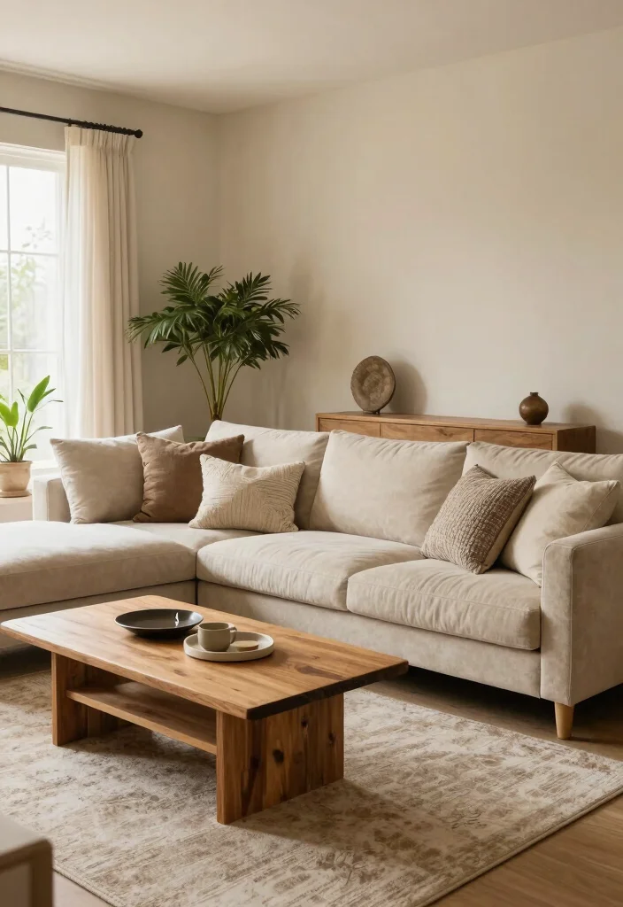 16 Light Wall Colors for Living Room Ideas: Bright Open Feel - 14. Light Sand: Earthy Elegance 1