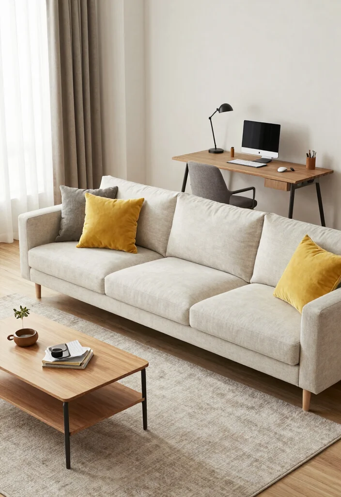 16 Low Sofa Living Room Ideas for a Relaxed Modern Vibe - 11. Multi-Functional Spaces 1