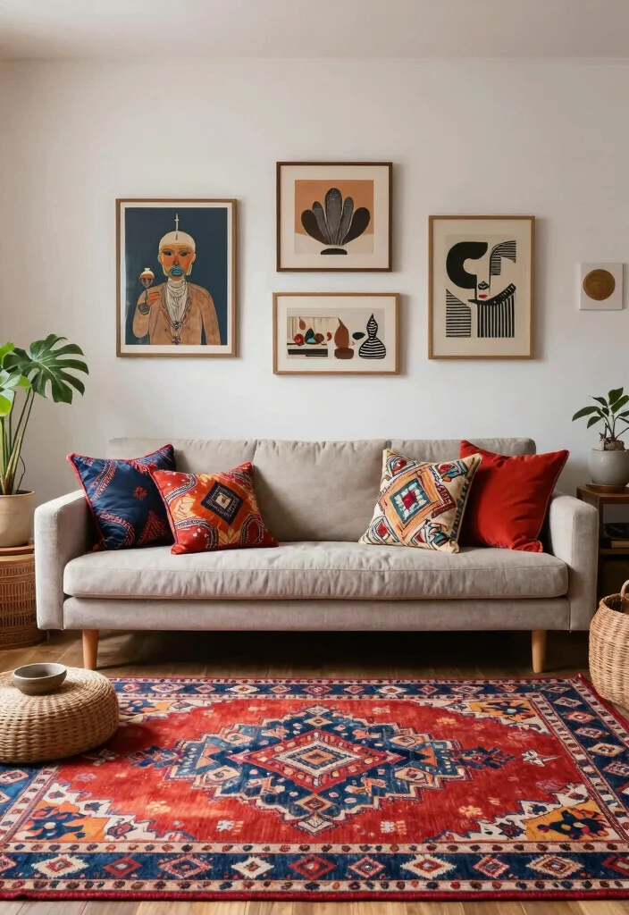 16 Low Sofa Living Room Ideas for a Relaxed Modern Vibe - 16. Global Influences 1