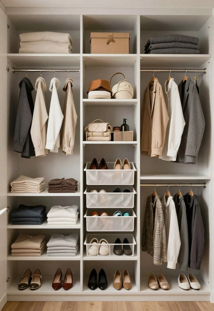 16 No Dresser Bedroom Ideas: Clever Storage Alternatives - 15. Closet Organizers 1