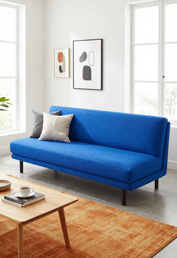 16 Side Sofa for Living Room Ideas Flexible Seating - 4. Futuristic Futon 1