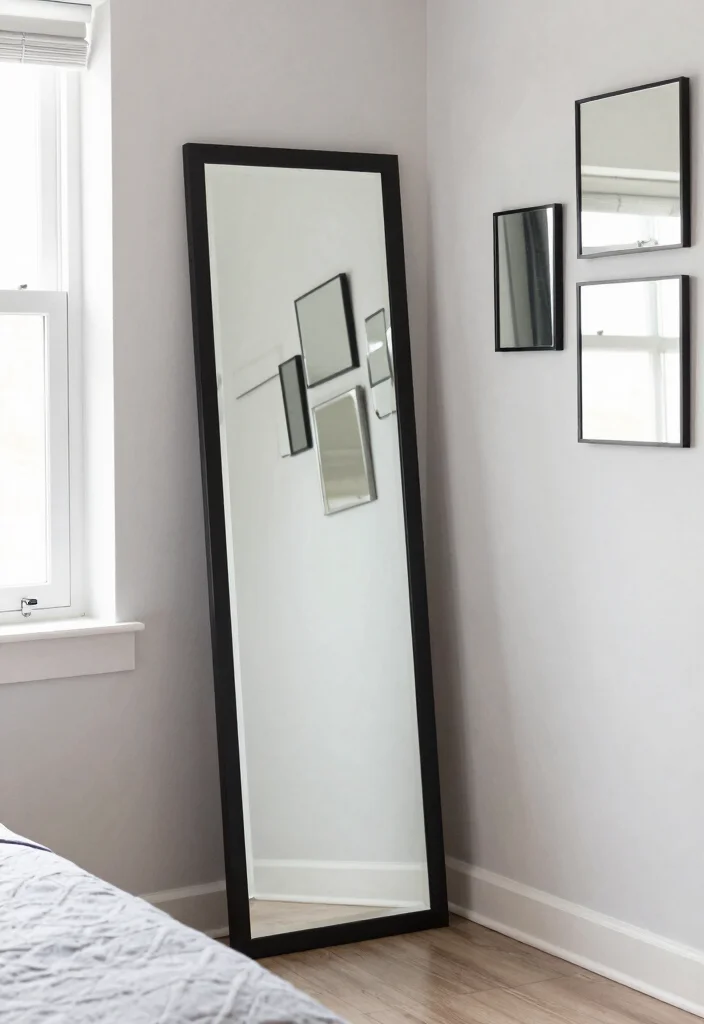 16 Small College Apartment Bedroom Ideas Cozy and Practical - 9. Use Mirrors for Illusion of Space 1