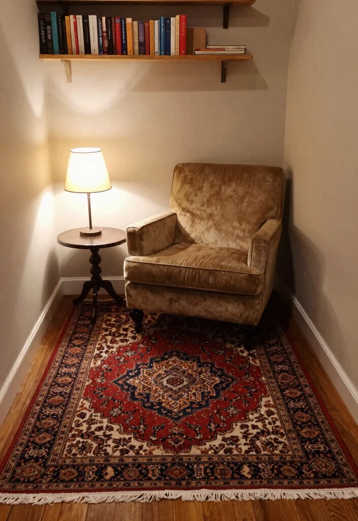 16 Traditional Rugs in Living Room Ideas for Classic Warmth - 8. Create a Cozy Nook 1