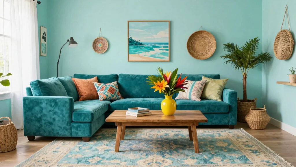 16 Turquoise Living Room Decor Ideas Fresh Vibrant Style
