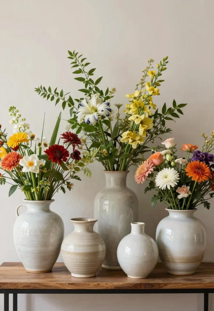 16 Vases Decor Living Room Ideas Simple Styled Accents - 10. Layered Heights for Depth 1