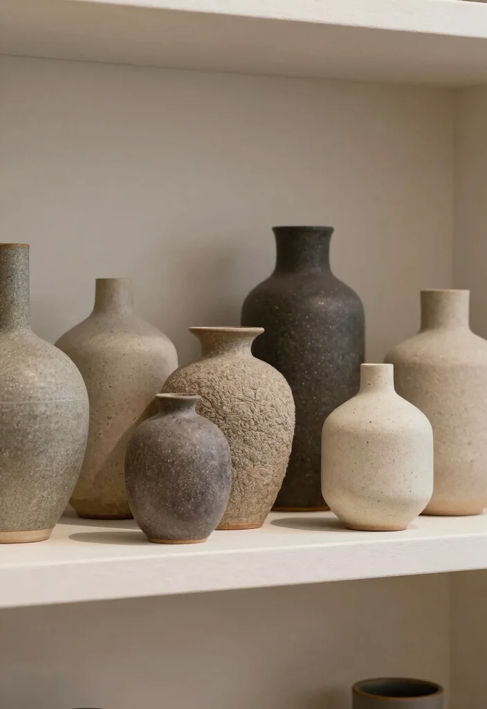 16 Vases Decor Living Room Ideas Simple Styled Accents - 14. Textured Vase Collections 1