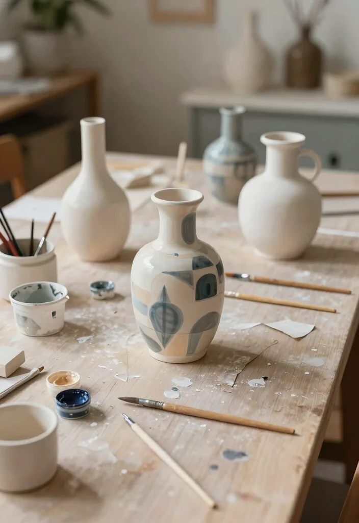 16 Vases Decor Living Room Ideas Simple Styled Accents - 15. Personal Touch with DIY Vases 1