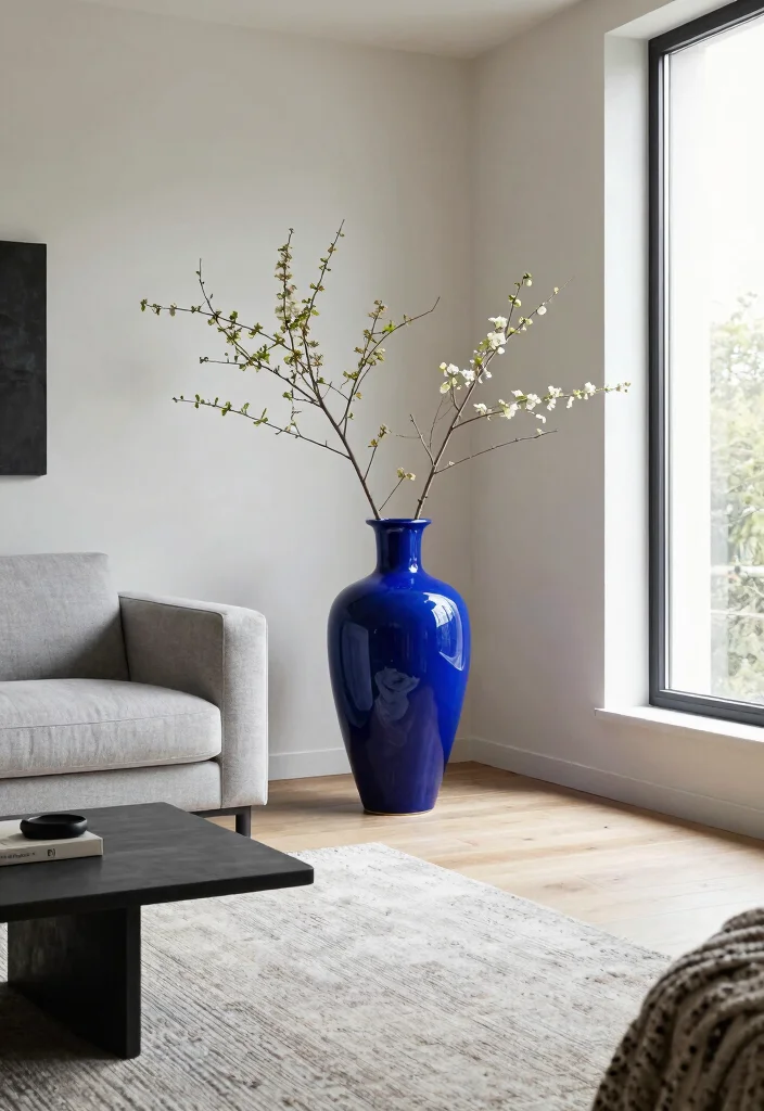 16 Vases Decor Living Room Ideas Simple Styled Accents - 2. Bold Statement Vase 1