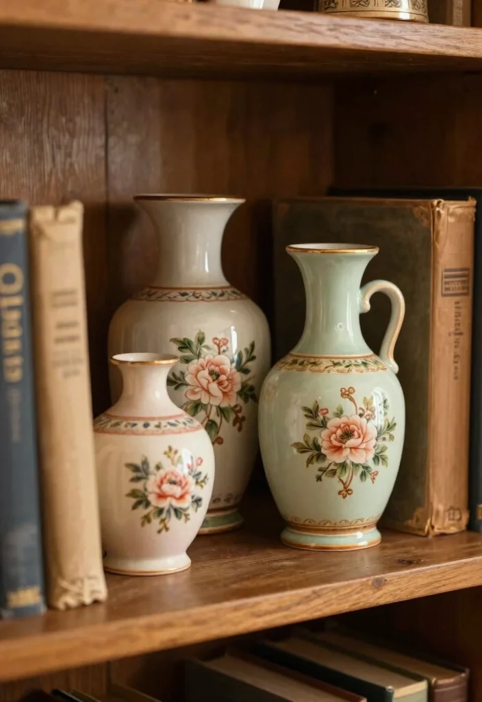 16 Vases Decor Living Room Ideas Simple Styled Accents - 5. Vintage-Inspired Vases 1