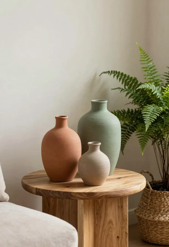16 Vases Decor Living Room Ideas Simple Styled Accents - 6. Earthy Tones for a Natural Touch 1