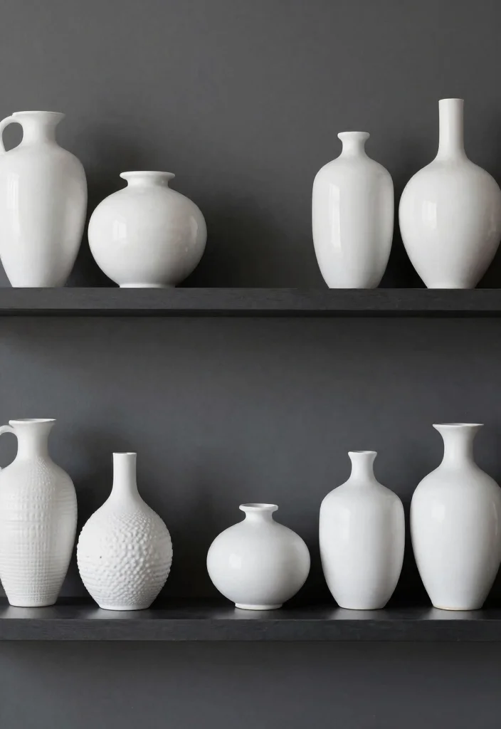 16 Vases Decor Living Room Ideas Simple Styled Accents - 7. Monochrome Magic 1