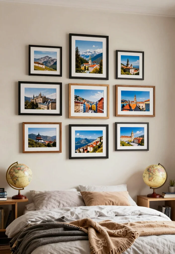 16 Wall Prints Aesthetic Bedroom Ideas for an Artistic Cozy Feel - 11. Travel Photography 1