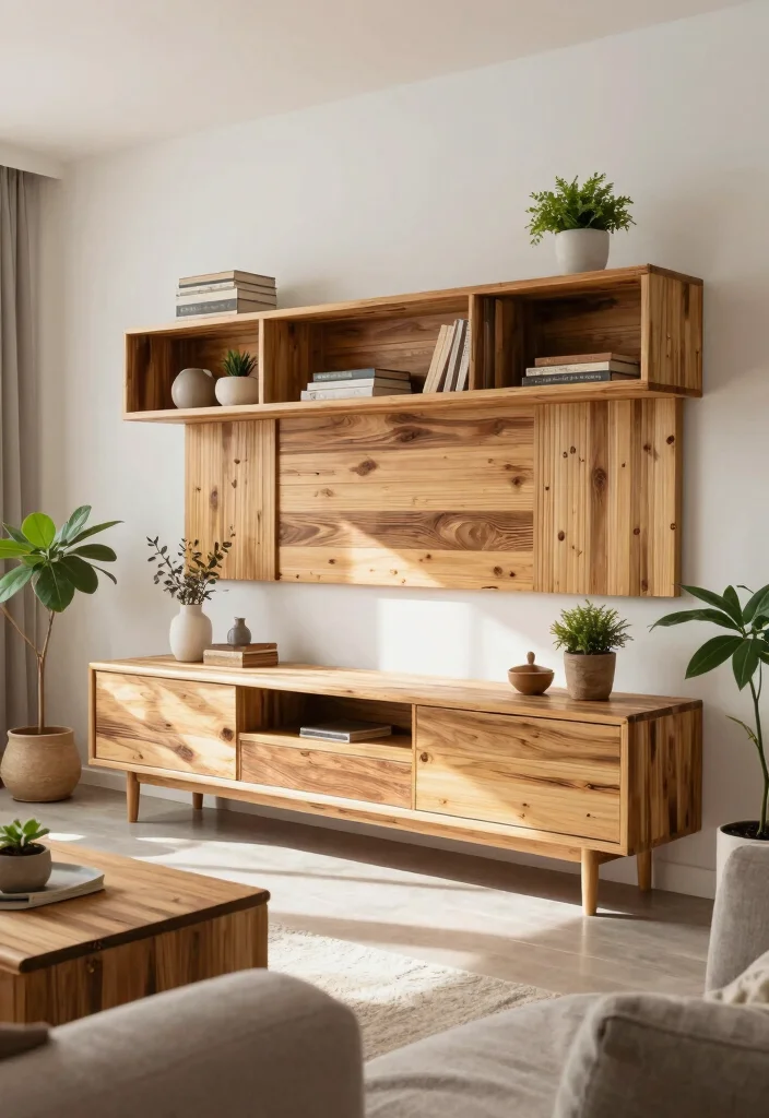 16 Wall Unit Ideas: Living Room Storage Meets Design for Eco-Friendly Spaces - 11. Eco-Friendly Materials 1