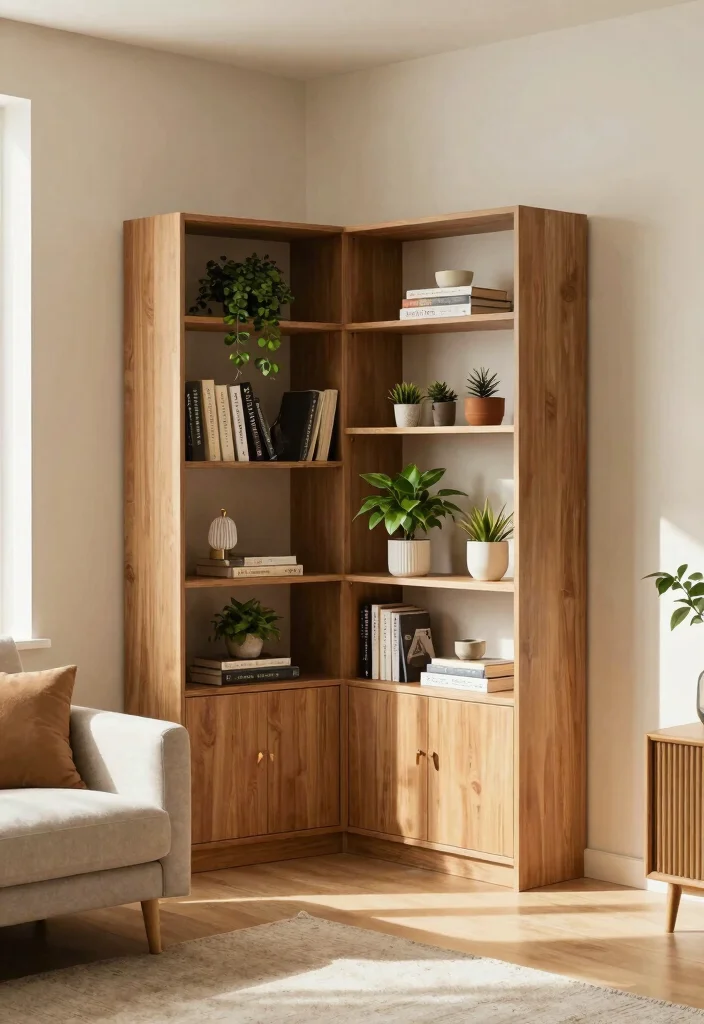 16 Wall Unit Ideas: Living Room Storage Meets Design for Eco-Friendly Spaces - 14. Corner Wall Units 1