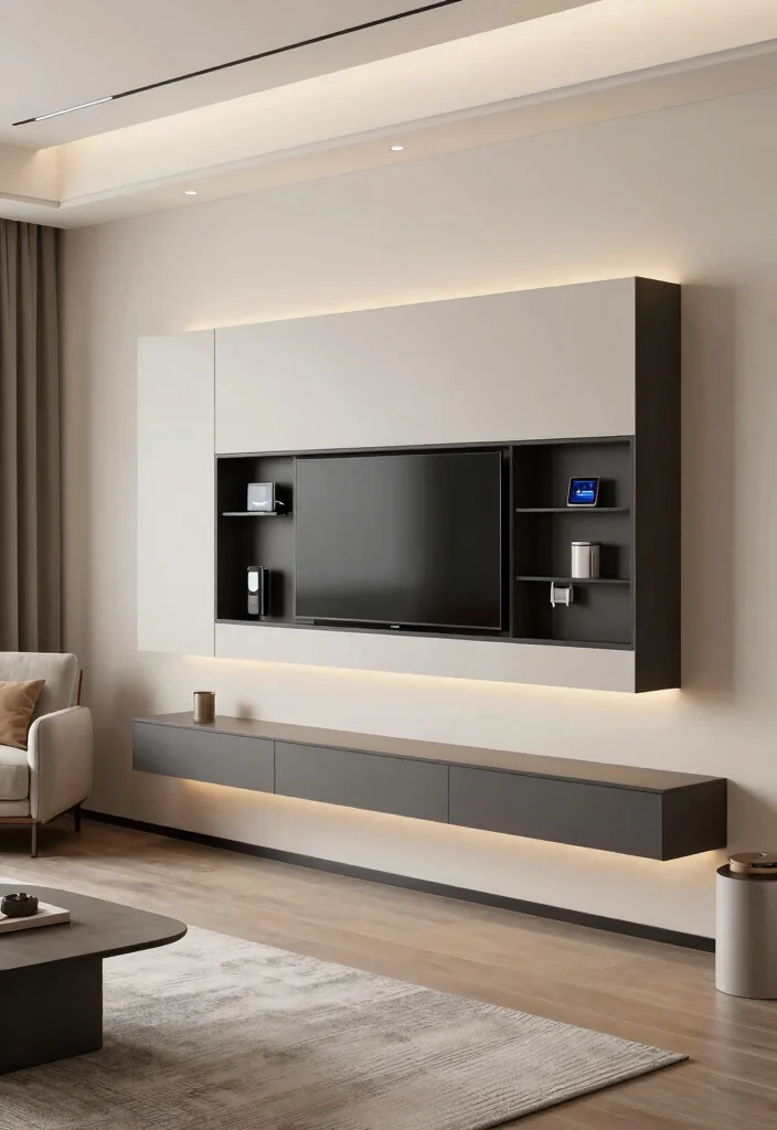16 Wall Unit Ideas: Living Room Storage Meets Design for Eco-Friendly Spaces - 9. Smart Storage Solutions 1