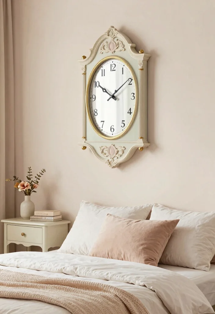 17 Bedroom Wall Mirror Ideas: Reflective Stylish Decor - 8. Vintage Decorative Wall Clocks with Mirrors 1