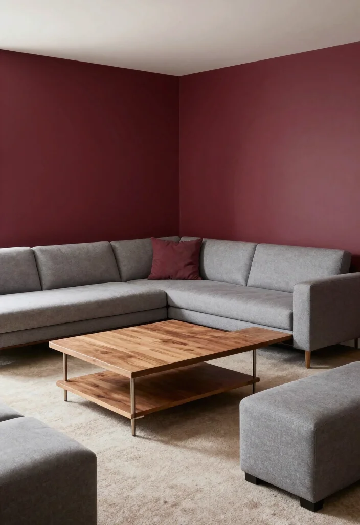 17 Burgundy Walls Living Room Ideas Rich Cozy Drama - 16. Multi-functional Spaces 1