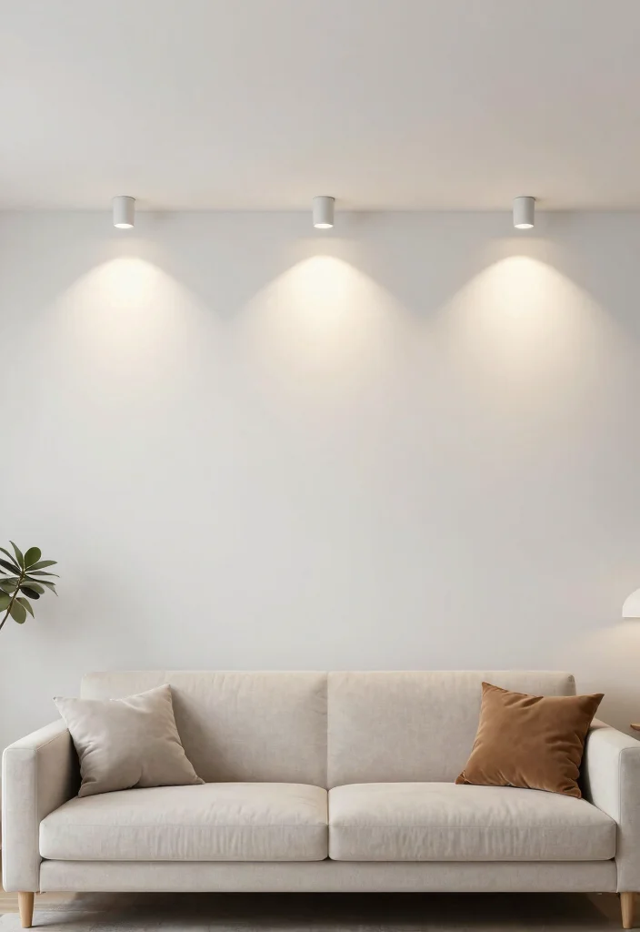 17 Living Room Wall Lights Ideas Layered Ambient Glow - 15. Minimalist Accent Lights 1