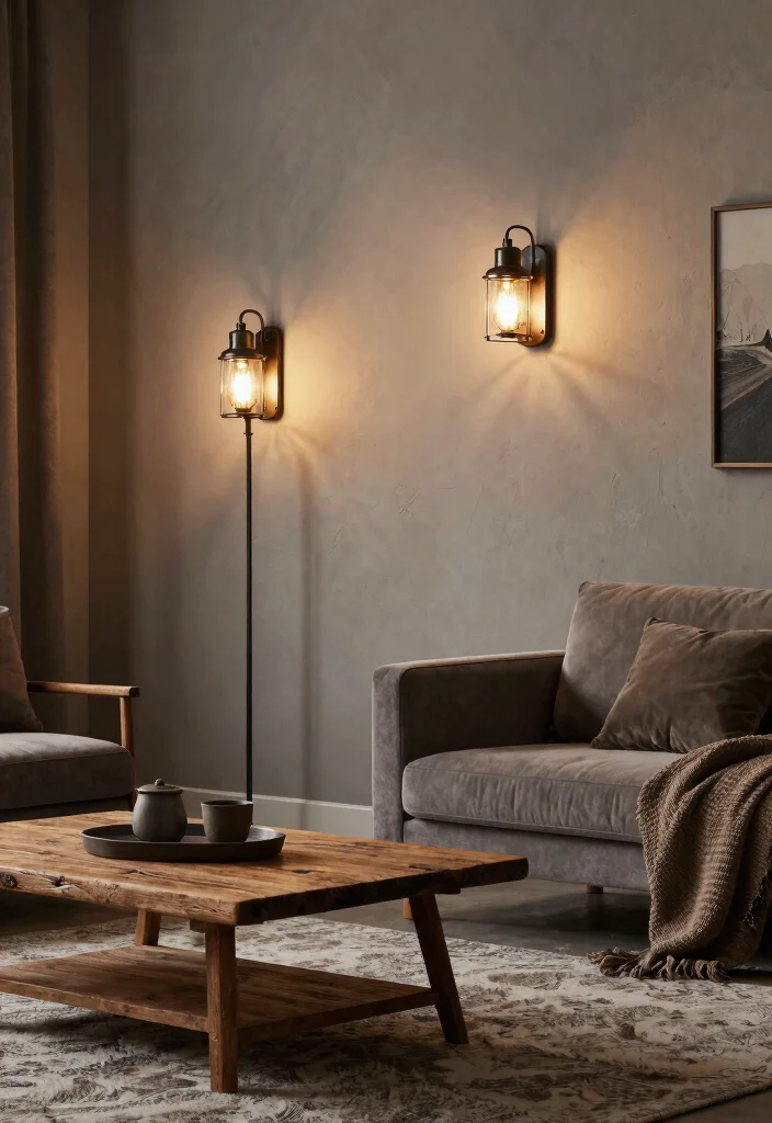 17 Living Room Wall Lights Ideas Layered Ambient Glow - 4. Vintage Industrial Sconces 1