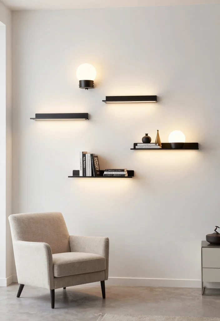 17 Living Room Wall Lights Ideas Layered Ambient Glow - 8. Multi-Functional Wall Lamps 1