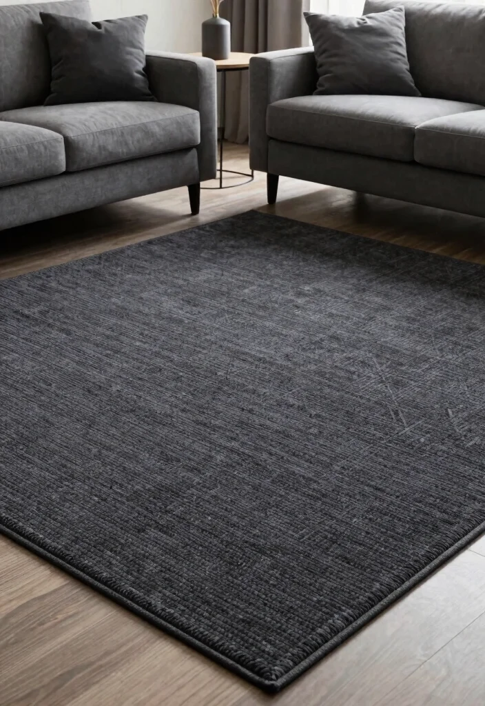 17 Masculine Living Room Decor Ideas For a Clean, Bold Design - 10. Rug Placement 1