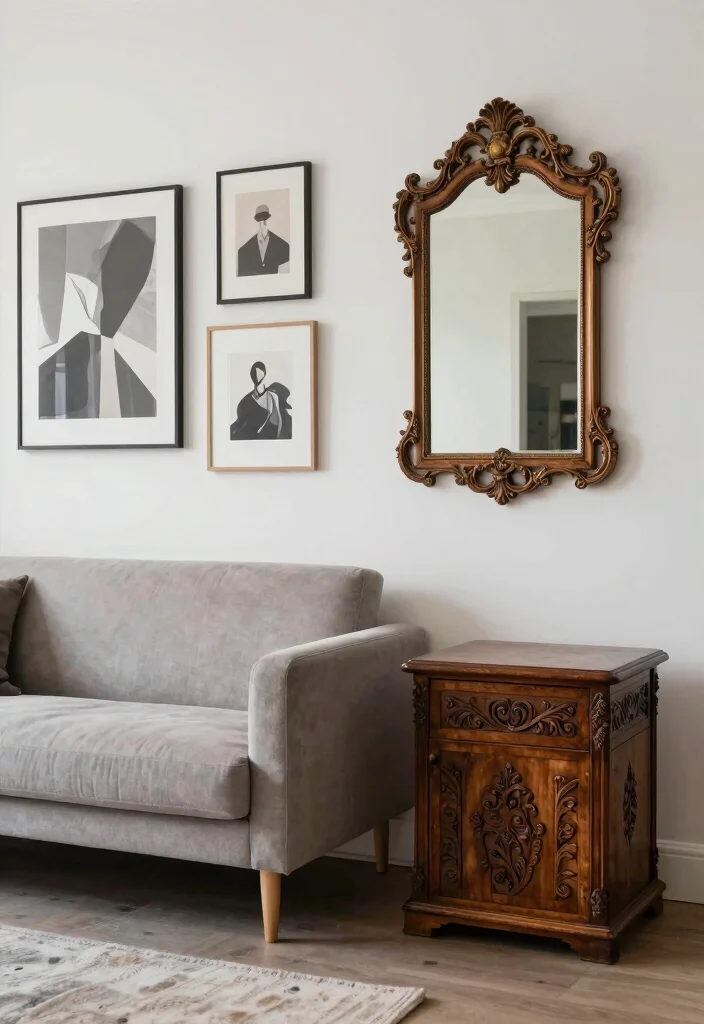 17 Masculine Living Room Decor Ideas For a Clean, Bold Design - 11. Mix of Vintage and Modern 1