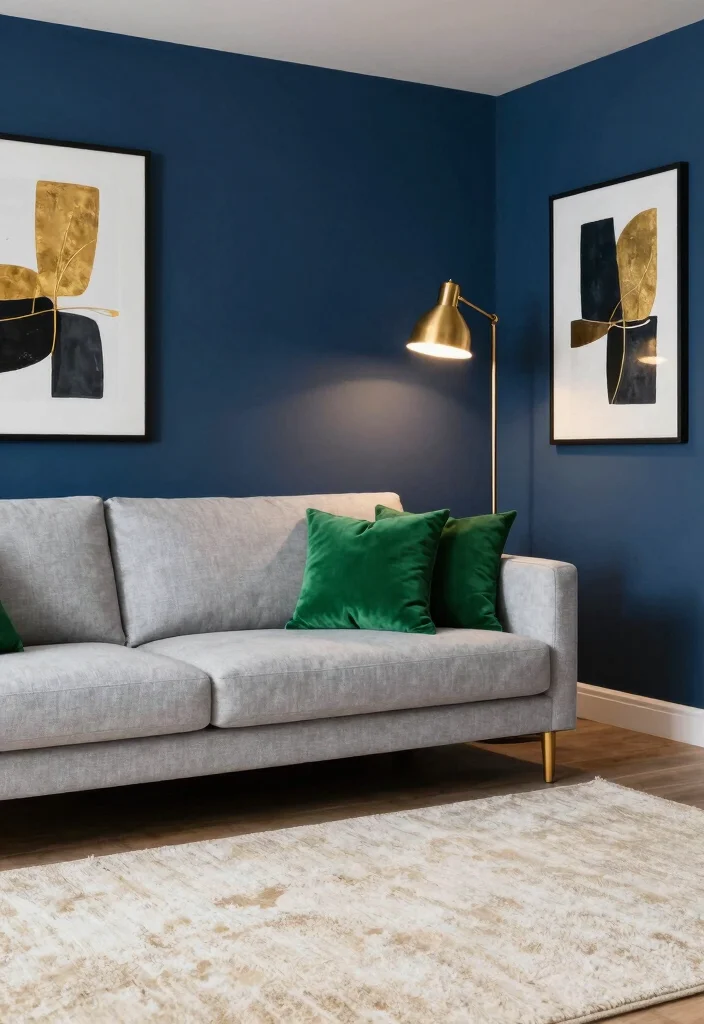 17 Masculine Living Room Decor Ideas For a Clean, Bold Design - 2. Bold Color Palettes 1