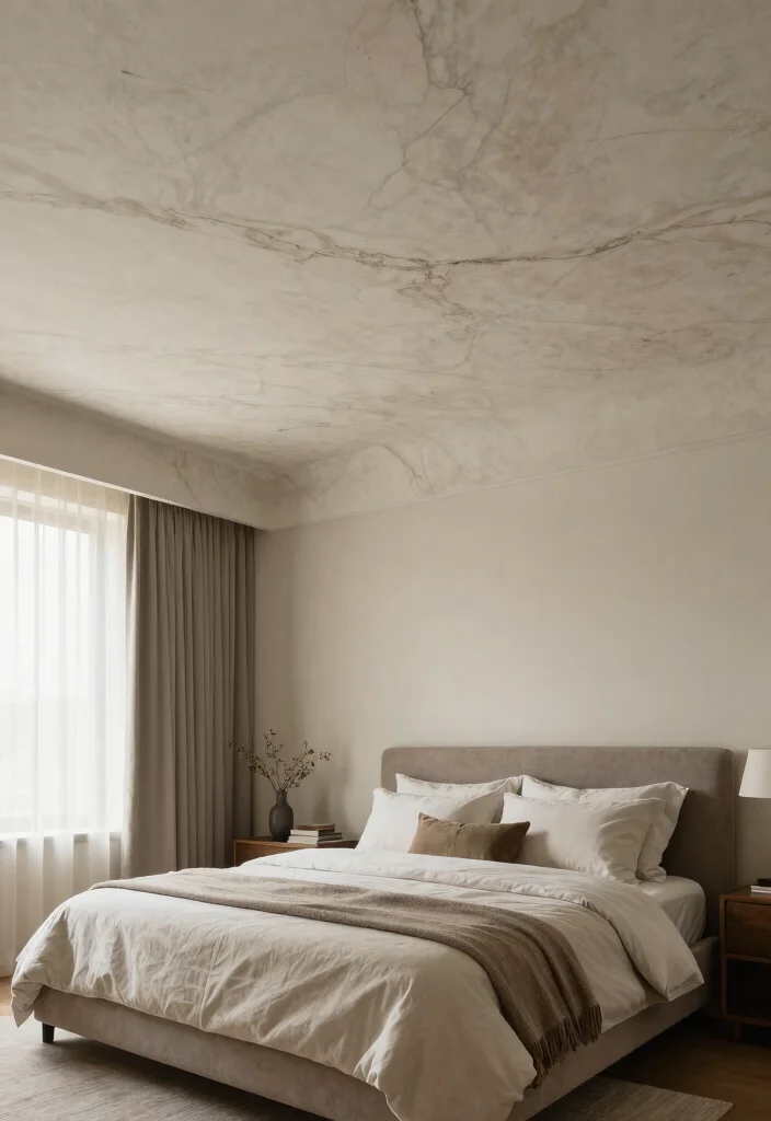 17 New Ceiling Design Bedroom Ideas with a Modern Architectural Touch - 14. Faux Finishes 1