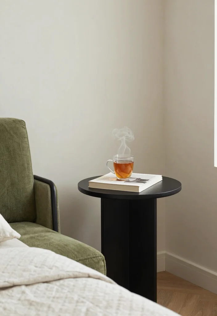 17 Olive Green and Black Bedroom Ideas for a Bold, Sophisticated Look - 4. Olive Green Accent Chair 1