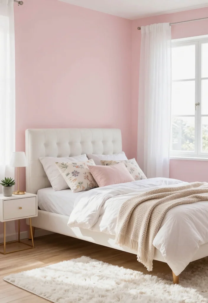 17 Pink Walls Bedroom Ideas Chic Feminine Style - 1. Blush Beauty 1