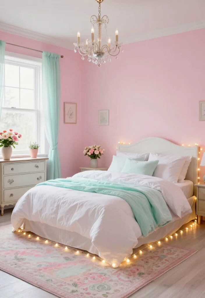 17 Pink Walls Bedroom Ideas Chic Feminine Style - 3. Feminine Pastels 1