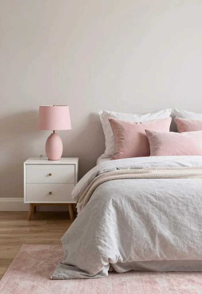 17 Pink Walls Bedroom Ideas Chic Feminine Style - 6. Soft Pink Accents 1