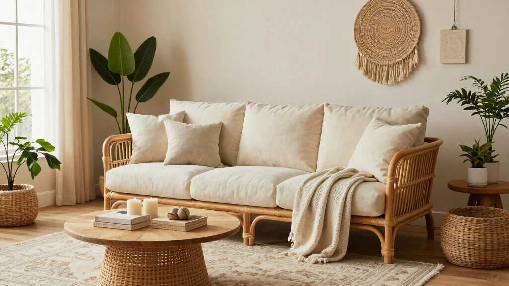 17 Rattan Sofa Living Room Ideas: Breezy Natural Texture