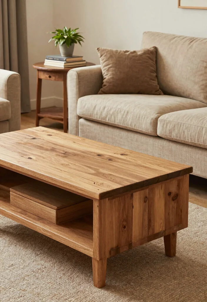 17 Rustic Decor Living Room Ideas for Cozy Natural Texture - 10. Functional Yet Stylish Furniture 1