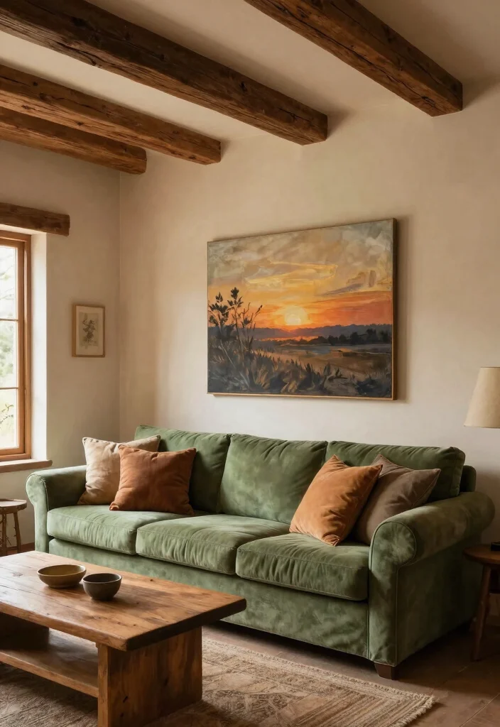 17 Rustic Decor Living Room Ideas for Cozy Natural Texture - 5. Warm Earth Tones for Comfort 1