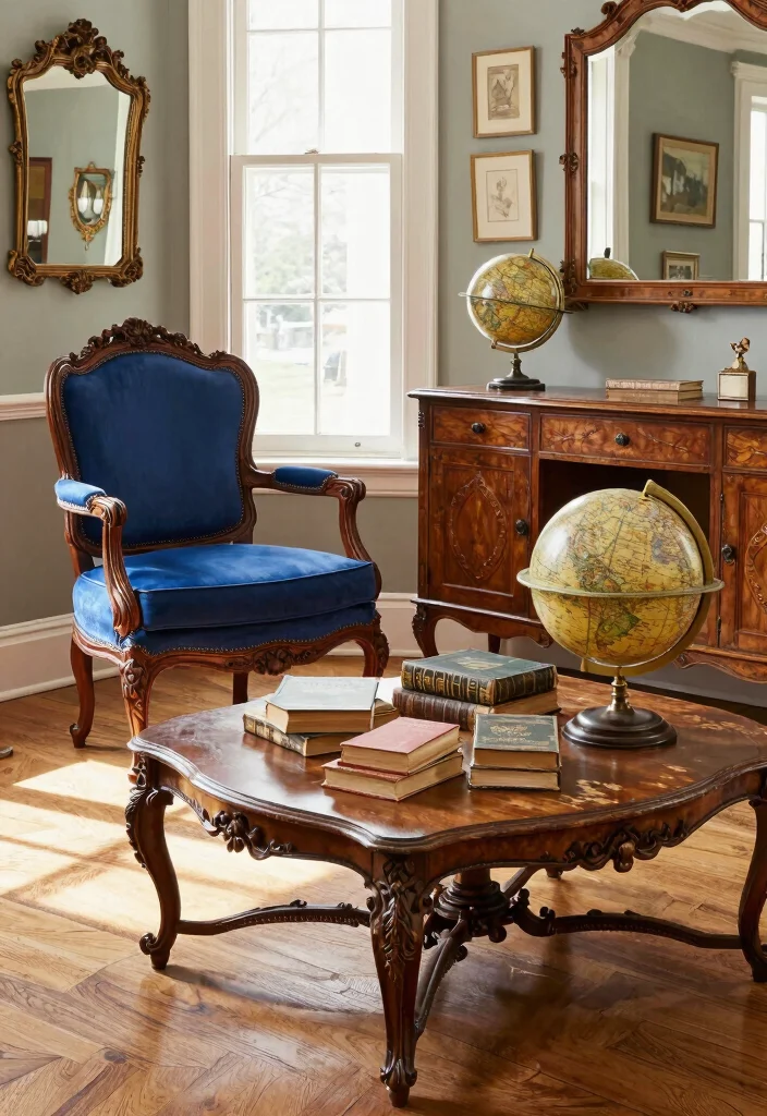 18 Antique Decor Living Room Ideas Timeless Classic Charm - 2. Incorporate Antique Furniture 1