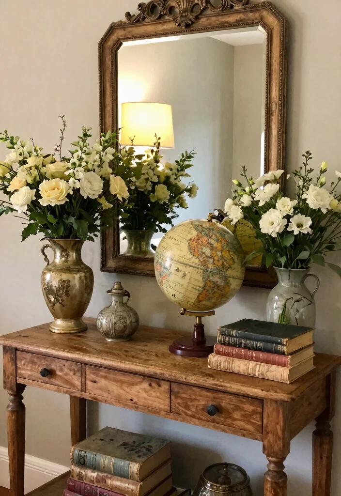 18 Antique Decor Living Room Ideas Timeless Classic Charm - 4. Display Vintage Home Accessories 1